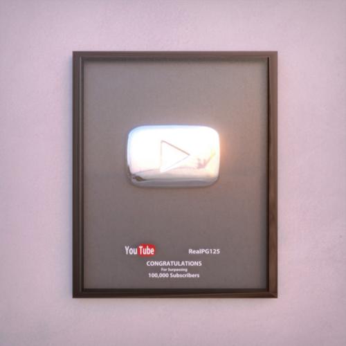 Silver YouTube Play Button preview image